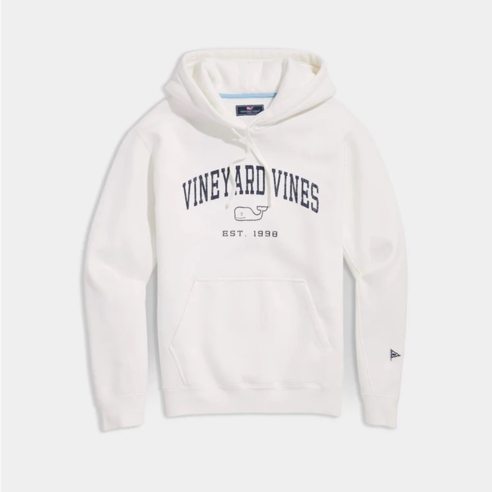 Vineyard Vines Men's White Logo Hoodie